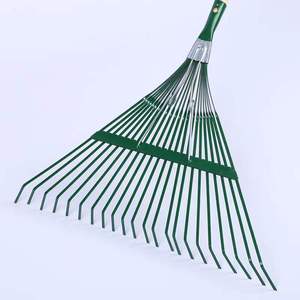 Râteaux à feuilles en bois, râteaux à main en plastique avec manche en tube d'acier, <span class=keywords><strong>grand</strong></span> râteau de jardin ergonomique - Product Image 4