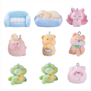 12 Trung Quốc Zodiac Flock thỏ Fox ếch lợn sofa Dog Koala cá sấu bất ngờ đồ chơi Khuyến mại con số nhỏ cho Keychain đồ trang sức - Product Image 6