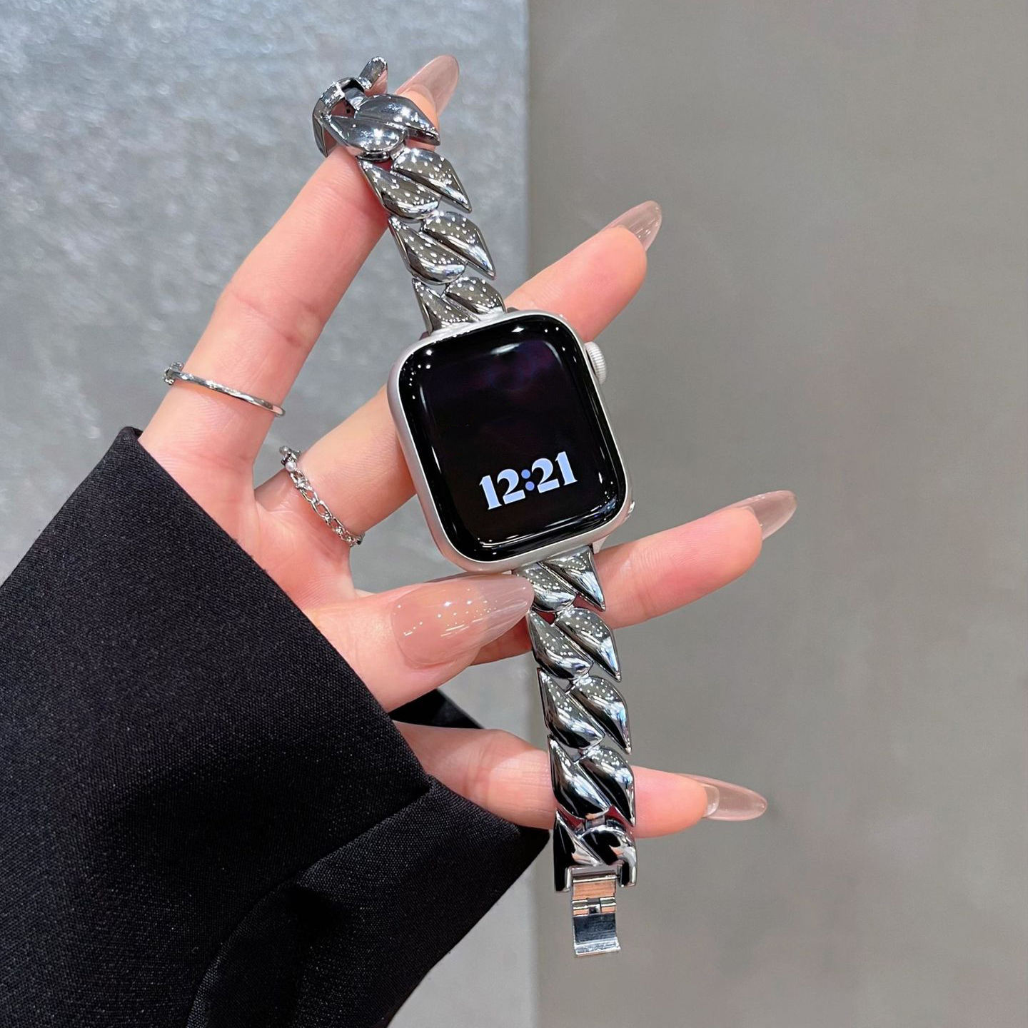 Argent-Bracelet seulement (montre non incluse)