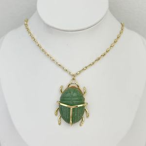 Doğal Kristal Renkli Böcek Şeklinde Kolye Ucu, Yüzük İçin Böcek Şekli Kuvars Taşlı Şık Kolye Kadınlar ve Erkekler İçin - Product Image 3