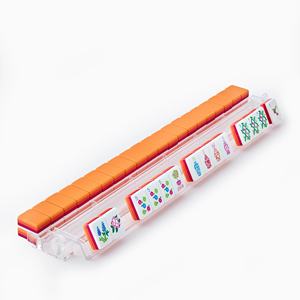 Suministro <span class=keywords><strong>de</strong></span> Fábrica: Fichas <span class=keywords><strong>de</strong></span> Mahjong Americanas <span class=keywords><strong>de</strong></span> Lujo Personalizadas <span class=keywords><strong>de</strong></span> Alta Calidad, Marca XZ, Acrílico Naranja, 32mm, Números Americanos, Juegos <span class=keywords><strong>de</strong></span> Mesa - Product Image 4