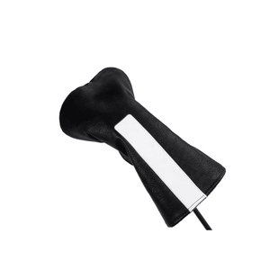 Cubierta de cabeza de palo de golf en blanco y negro para Driver Fairway Woods Headcovers Custom Hybrid Head Covers - Product Image 2