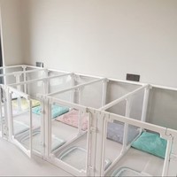 Cage pour chien, clôture pour animaux de compagnie, respirante et imperméable, barrière d'intérieur, isolation, hébergement à domicile, maison pour chien sécurisée, quatre compartiments