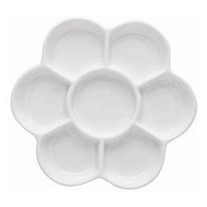 SINOART 7 puits 15cm de diamètre <span class=keywords><strong>Palette</strong></span> en céramique plateau de mélange de fleurs en porcelaine avec <span class=keywords><strong>palette</strong></span> de choix de l'artiste de peinture aquarelle acrylique - Product Image 1