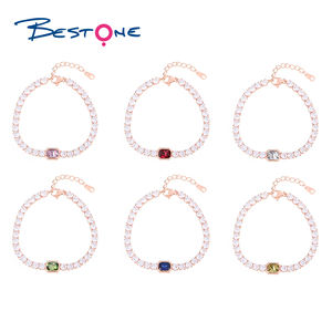 Nouveaux bracelets de créateur en gros Bracelet de tennis classique en zircon plaqué or bonbon à la mode - Product Image 3