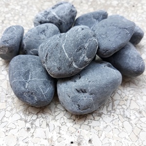 Black color natural <b>stone</b> pebble <b>stone</b> for Aquarium decorative pebble tiles - Product Image 2