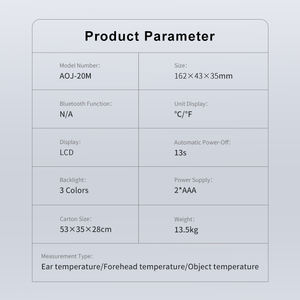 Para Berrcom Termômetro Digital Preciso para Adultos Bebês <span class=keywords><strong>IR</strong></span> Infravermelho Testa Orelha Contato Plástico Tela LCD - Product Image 5