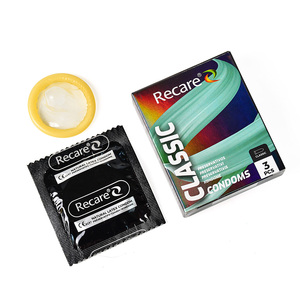Préservatifs classiques en latex Recare, 3 pièces par boîte, certifiés CE ISO, personnalisation OEM disponible - Product Image 3