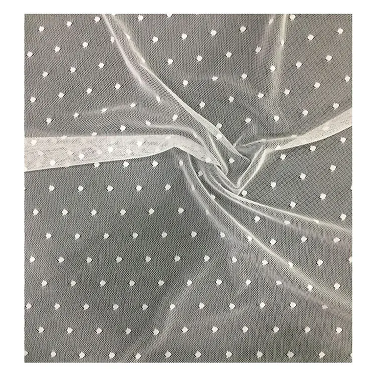 Factory Wholesales More Color Selection USA Market Polka Dot Tulle lace fabric for Dress