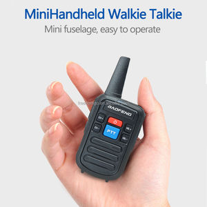 Vente en gros de talkies-walkies portables miniatures BF-C50, radio analogique UHF bidirectionnelle, 3W, 16 canaux, portée de 0 à 5 km, charge de type C - Product Image 2