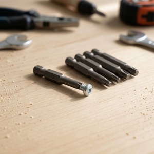 Juego de 5 puntas de destornillador Torx T20 de 1/4 de pulgada con vástago hexagonal, de seguridad, para destornillador eléctrico, de acero de alta aleación S2 - Product Image 5