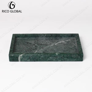 Bandejas decorativas de baño de mármol de estilo nórdico 2025 accesorios de piedra marrón y jaboneras - Product Image 1