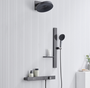 Juego de Ducha de Pared con Acabado Cromado, de Lujo, con Pantalla Digital de Temperatura Constante, Tres Funciones, con Ducha de Mano, para el Hogar - Product Image 1