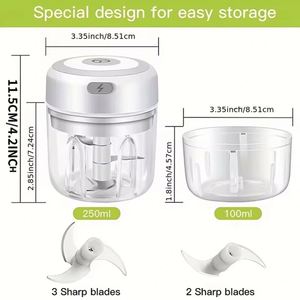 Electric Kitchen Food Chopper Mini Garlic Masher Crusher USB Portable <b>Meat</b> <b>Grinder</b> Vegetable Chopper for Kitchen Gadgets - Product Image 3