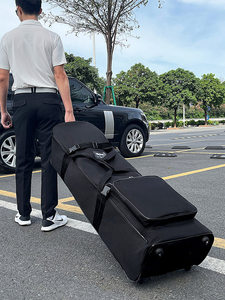 Sac de golf à roulettes pliable et imperméable en polyester pour hommes, grande capacité, rembourré, avec logo personnalisé, idéal pour le voyage, vente en gros - Product Image 5