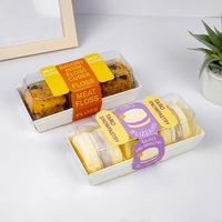 Boîte cadeau élégante et fiable en PET à fond transparent pour emballage de gâteaux, macarons et contenants de friandises pour animaux de compagnie