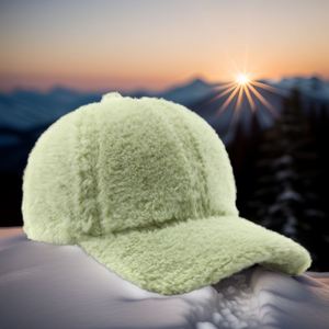 Custom 100% Polyester Faux Fur <b>Baseball</b> <b>Cap</b> <b>Plain</b> Blank Design Customized Logo - Product Image 5