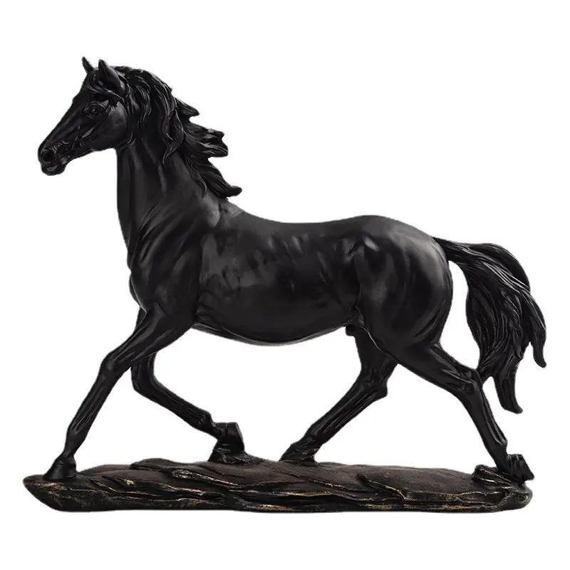 Estatua de caballo árabe de resina personalizada, mesa de escritorio de oficina, arreglo de gabinete de vino, regalo