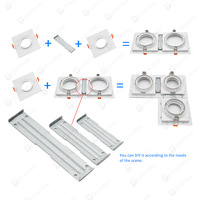 Carcasa Cuadrada de Plástico ABS para Lámparas, Ángulo Ajustable, GU10 MR16 PAR30, Antideslumbrante, para Focos LED Empotrables