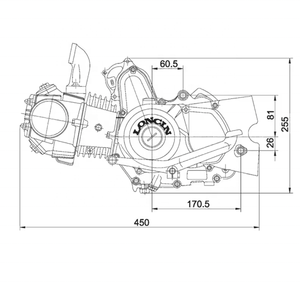 CQJB Loncin мотоциклетные двигатели карманные гоночные двигатели 120CC - Product Image 2
