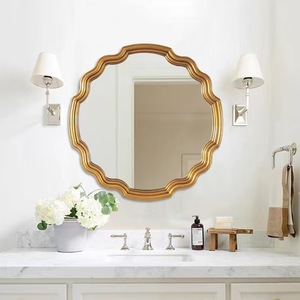 French Vintage Thin Retro Design Metal Edge Framed Wall Mounted <b>Bathroom</b> Decor <b>Mirror</b> with LED 3 Dimmable <b>Light</b> Colors - Product Image 5