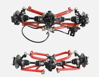 Ensemble complet d'essieux avant et arrière pour kart 4x4, robuste, avec différentiel et frein à disque pour buggy tout-terrain DIY