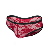 Individualiteit Patchwork Nieuw Binnen Gay Kant Transparantie Slipje Heren Transparantie Bikini Sexy Low-Taille Boxers