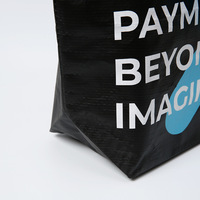 Couture à la main personnalisée avec poignées en sangle PP Sacs-cadeaux pour femmes Sac d'épicerie fourre-tout Sacs tissés à la main