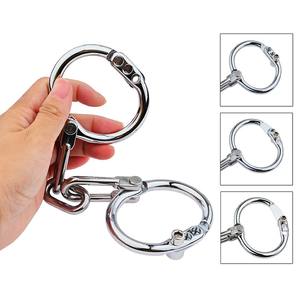 Boîte personnalisée gratuite-Menottes en acier Bdsm <span class=keywords><strong>Erotica</strong></span> et produits pour adultes Jeux de manchettes en métal Contraintes d'esclaves Sm Sexy Game - Product Image 2