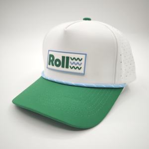 Casquettes de baseball ajustables en polyester imperméable à 5 panneaux, motif léopard/à pois, avec patch en caoutchouc et logo personnalisé, pour fabricants en gros - Product Image 3