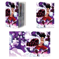 Reliure pour cartes à collectionner sur le thème de l'anime One Piece avec 4 pochettes à 4 compartiments, album TCG de grande capacité pour 240 cartes, pour le rangement des cartes de jeu à collectionner