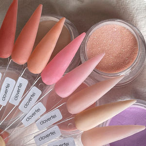 Forniture per unghie polvere acrilica personalizzata copertura lenta a secco colori Base polvere acrilica nuda rosa polvere acrilica trasparente bianca - Product Image 1