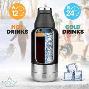 Thermos à eau en acier inoxydable de bonne qualité avec bol amovible pour enfants ou animaux domestiques, utilisation en extérieur - Product Image 6
