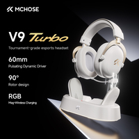 Auriculares para Juegos MCHOSE V9 Turbo+ Ligeros, Inalámbricos 2.4G con Bluetooth, Tres Modos, Auriculares con Cable con Interfaz Tipo-C