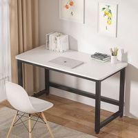 Escritorio de Oficina Rectangular de Madera Moderno y Elegante para el Hogar, Estudio y Uso en Edificios de Oficinas, Diseñado para Escribir y Trabajar con la Computadora