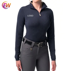 Maglietta Sportiva EW a Maniche Lunghe per Equitazione, Camicia da Cavallerizza - Product Image 1