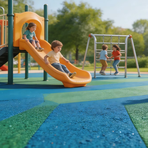 Granulés EPDM de couleur personnalisée pour piste de course synthétique en plastique, surface de terrain sportif haute durabilité - Product Image 1