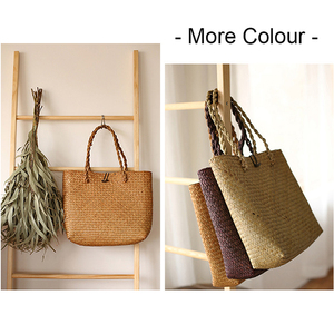 New Craft Hand-woven Fashion Wooden Block Rattan Portable Storage <b>Basket</b> - Product Image 5