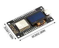 NodeMCU ESP8266 Placa de Desarrollo con Pantalla OLED de 0.96 Pulgadas CH340G ESP-12F Módulo WiFi USB Tipo-C para Arduino Micropy