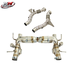 Sistema di Scarico KM ad Alte Prestazioni in Titanio con Downpipe e Catback per <span class=keywords><strong>Ferrari</strong></span> F8 Tributo Spider 3.9T V8 con Controllo Remoto Valvole - Product Image 1