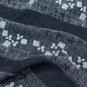 Abaya Wholesale Fashion Jet Black Polyester Textile Abaya Fabric High Quality For Afghan Muslim Dress