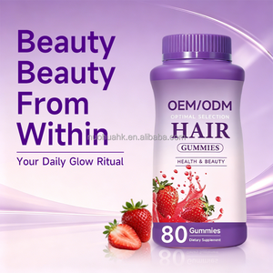 Gomitas para Cabello, Piel y Uñas con Biotina, Vitamina C y Vitamina E, Pectina Vegana, Sabor Fresa, Suplemento Dietético OEM ODM - Product Image 2