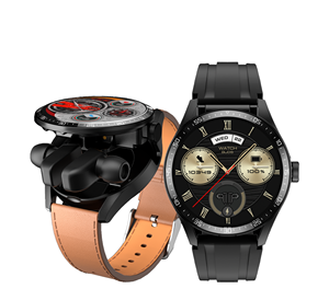 Reloj Inteligente Android 2 en 1 GT5 <span class=keywords><strong>Buds</strong></span> con Monitor de Actividad Física, Monitor de Sueño, Brújula, Respuesta <span class=keywords><strong>a</strong></span> Llamadas, Correa de Cuero, Carga Inalámbrica - Product Image 1