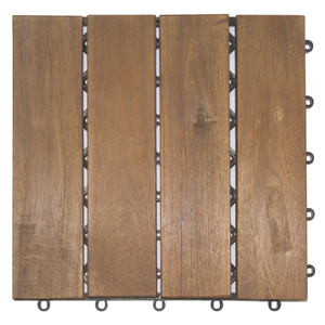 Azulejo de cubierta de madera de acacia: el azulejo de cubierta de madera de acacia entrelazado de 4 listones más popular de Vietnam para exteriores e interiores - Product Image 1