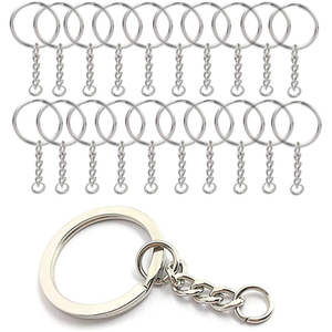 DIY piezas de llavero hierro niquelado anillo plano llavero derramado llavero - Product Image 3