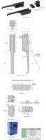 Serrure à compression SK1-6191 pour porte de panneau, serrures de porte industrielles pour chambre d'essai avec poignée antidéflagrante intégrée