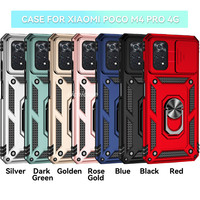 Housse de protection anti-gravité pour Xiaomi Poco M4 Pro 4G Slide Push Window Magnetic Suction Back Cover
