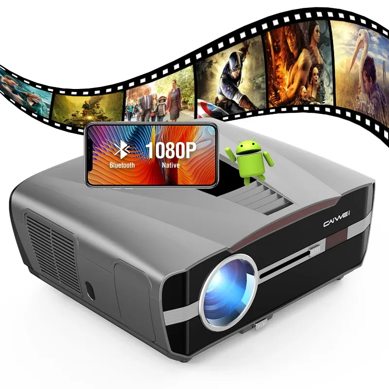 CAIWEI Projetores Diurnos HD 4k 1080P Home Theater Video Projetor 4K