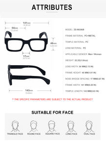 Partagas男性男性用レトロデザイナースクエアPCフレームメタルアーム眼鏡光学眼鏡 - Product Image 6