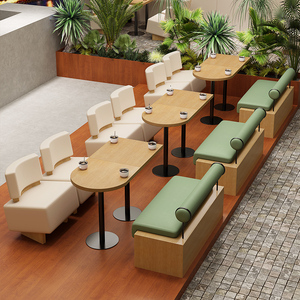 Hiện Đại Đơn Giản Đồ Nội Thất Thiết Lập Cho Quán Cà Phê Nhà Hàng Sofa Thoải Mái Cà Phê Cửa Hàng Gỗ Gian Hàng Ghế Giải Trí Bàn Ăn Cho Quán Cà Phê Sử Dụng - Product Image 4